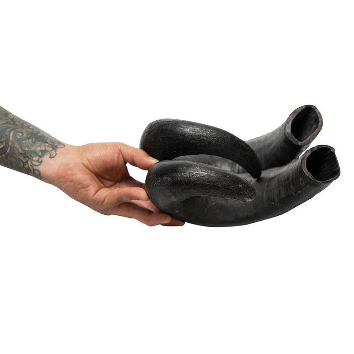 Water Buffalo Horn-100% Natural; Long-Lasting; Grain-Free; Gluten-Free; Dog Dental Treats & Chews-2 COUNT-15 oz