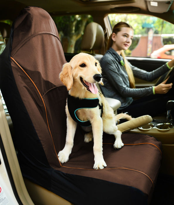 Pet Life Open Road Mess-Free Single Seated Safety Car Seat Cover Protector For Dog, Cats, And Children
