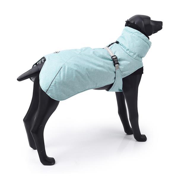 New Style Dog Winter Jacket with Waterproof Warm Polyester Filling Fabric-(blue, size XL)