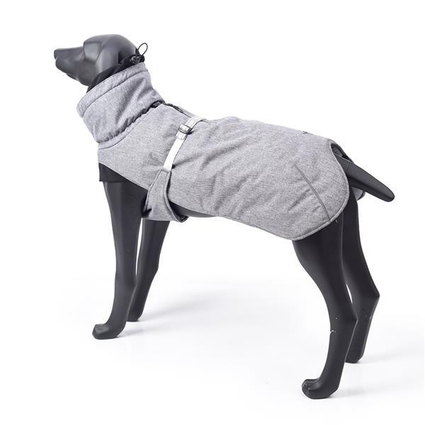 New Style Dog Winter Jacket with Waterproof Warm Polyester Filling Fabric-(Gary , size XL)