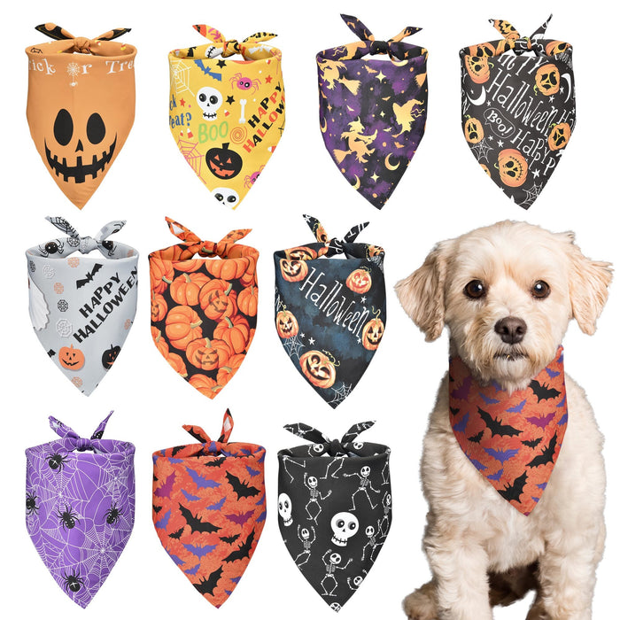 Halloween Dog Bandanas Triangle