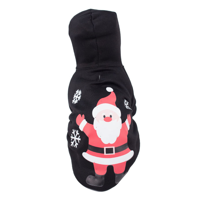 Pet Life LED Lighting Juggling Santa Hooded Sweater Pet Costume