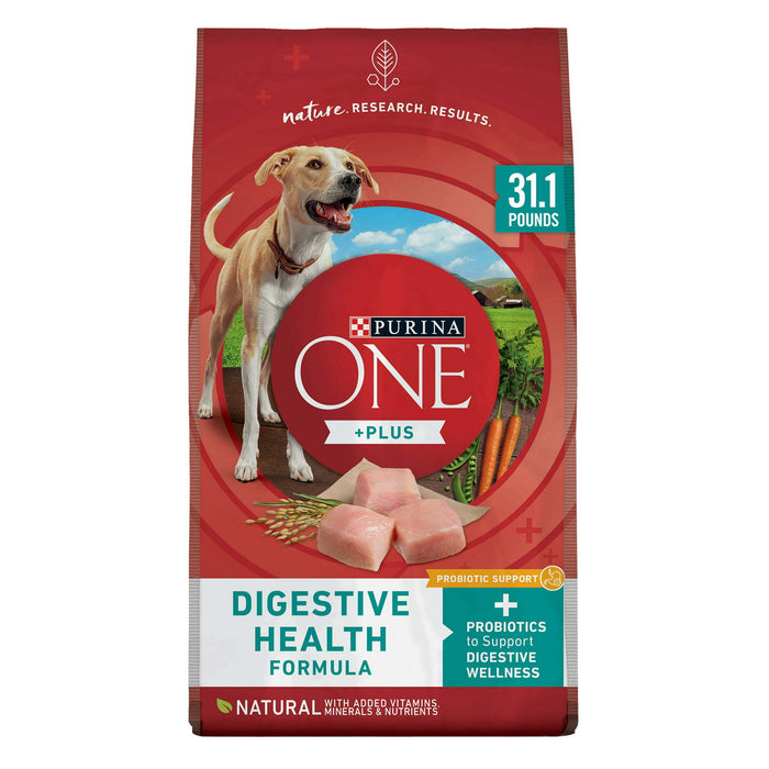 Purina One +Plus Dry Dog Food Digestive Health Formula 31.1 lb Bag