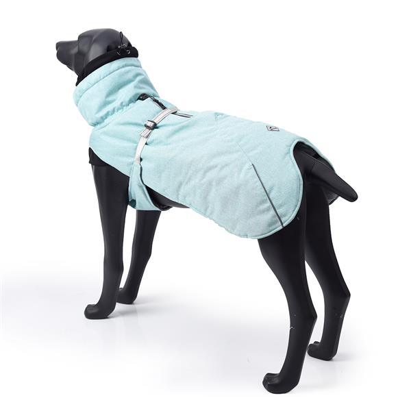 New Style Dog Winter Jacket with Waterproof Warm Polyester Filling Fabric-(blue , size 2XL)