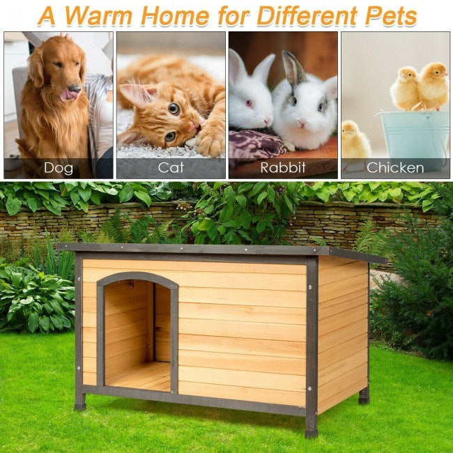 Wood Extreme Weather Resistant Pet Log Cabin