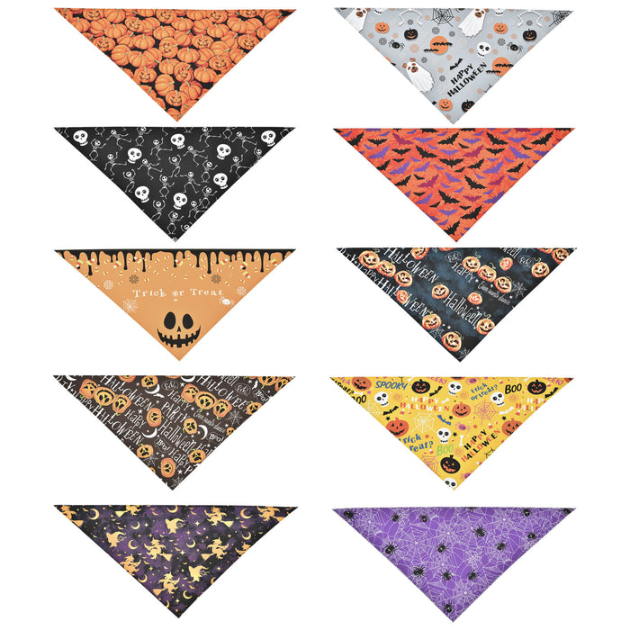 Halloween Dog Bandanas Triangle