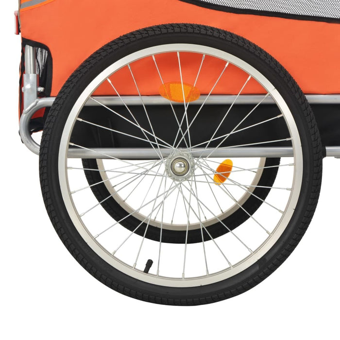 Dog Bike Trailer Orange and Brown