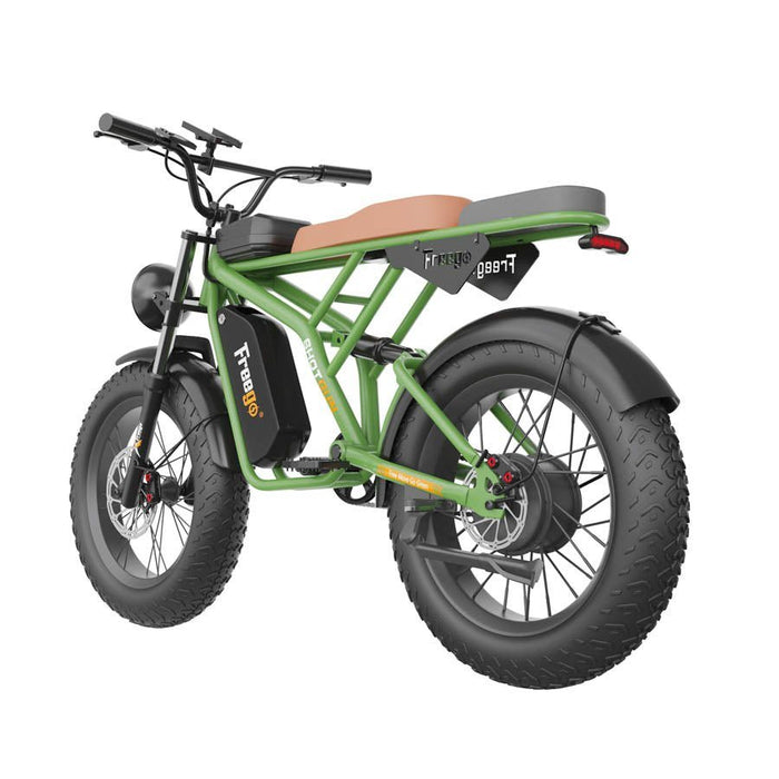 GT02 Pro (Camouflage Green) Fat Tires Off Road Electric Bike 1400W Powerful Motor 7 Speed Gears