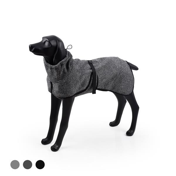 Water Repellent Softshell Dog Jacket Pet Clothes for Spring Autumn, Outdoor Sport Dog Jacket with High Neckline Collar Cold Weather Pets Apparel Winter Warm Coats Puppy Comfort Vest-(DeepGary, size M)