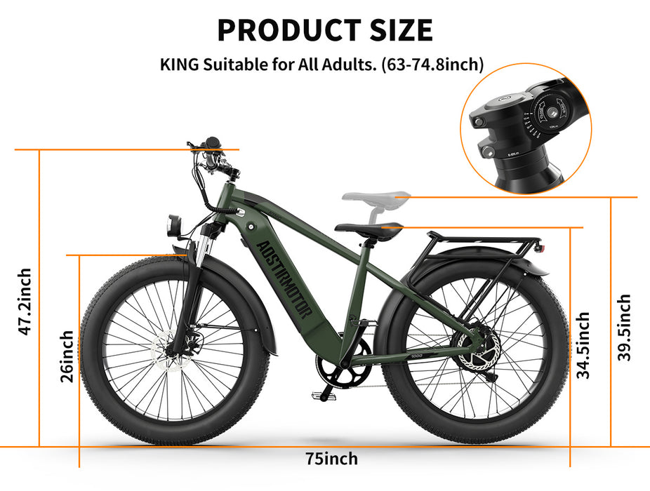 New Pattern Electric Bike Fat Tire With Removable Lithium Battery for Adults